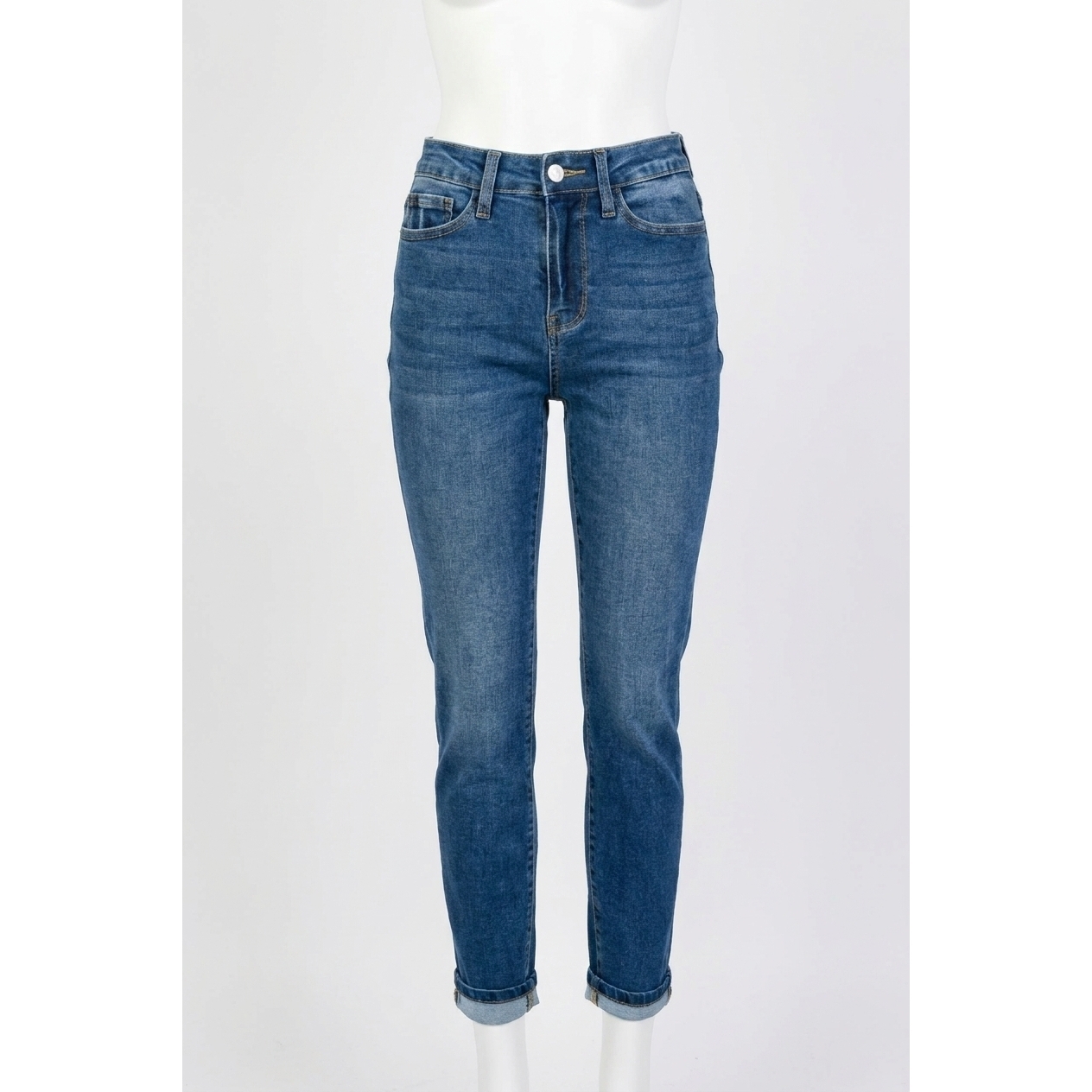 New Judy Blue High Rise Boyfriend Jeans In Dark Wash